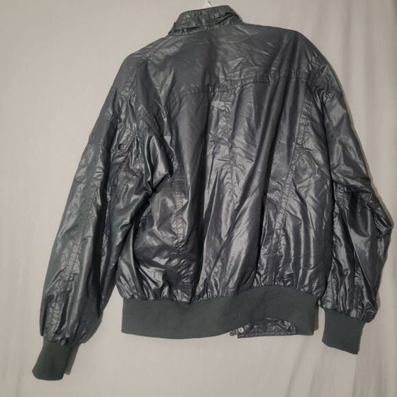 Vintage Star Gear 1980s Windbreaker Jacket Size Large Black Zip Pockets Retro - Picture 15 of 15